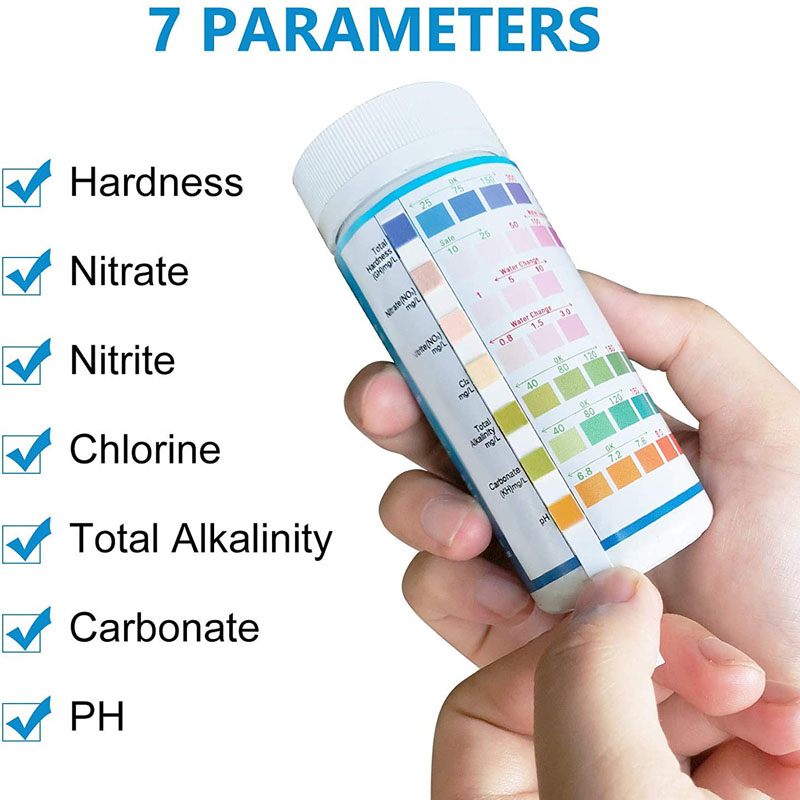 Marine Aquarium Water Test Kit - 7-IN-1 Aquarium Test Strips 100pcs Fish