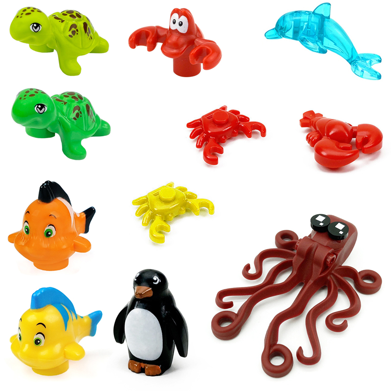 Marine Aquarium Hermit Crab - Marine Life Animal MOC Building Blocks