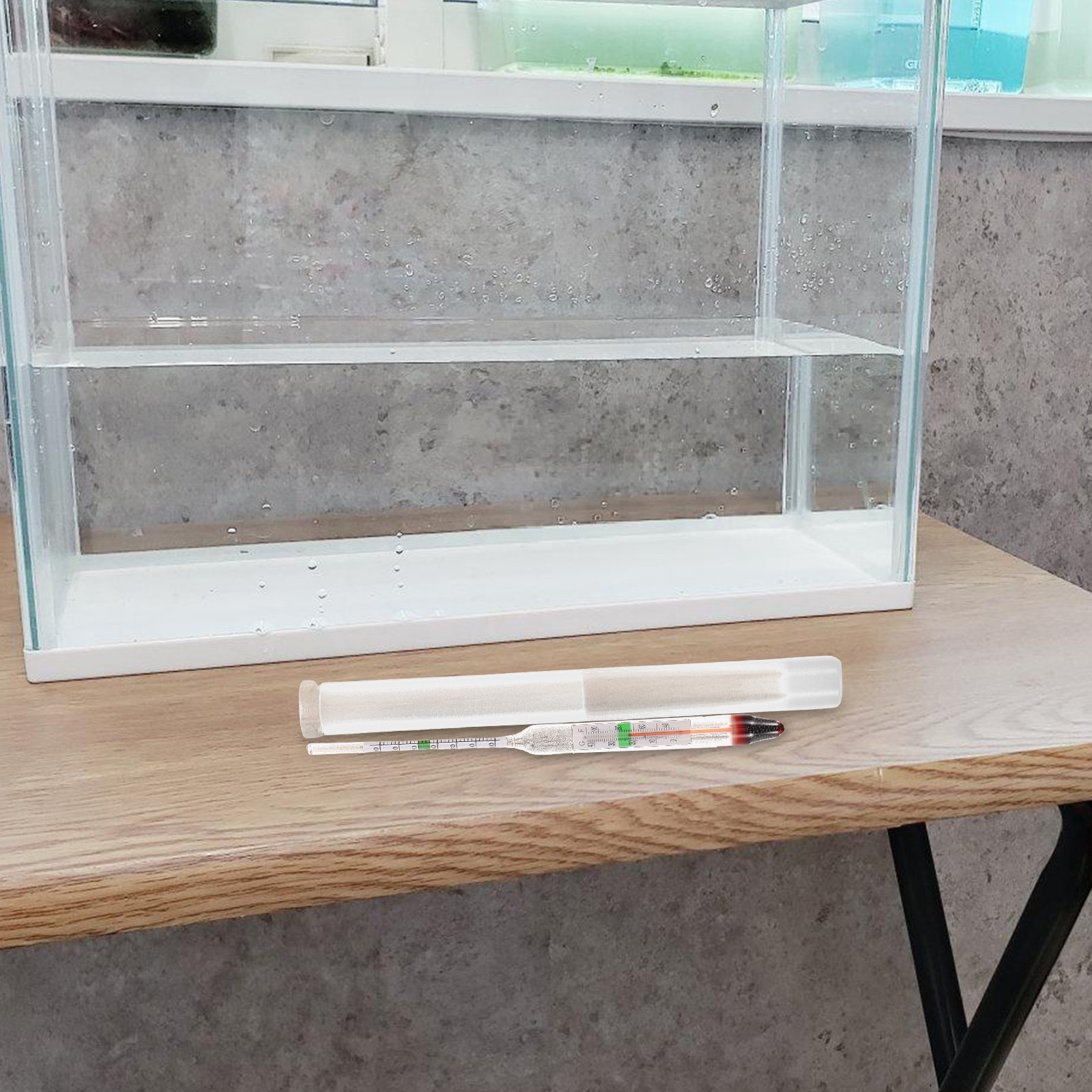 Marine Aquarium Water Test Kit - 1Set High Precision Salinity Hydrometer Glass
