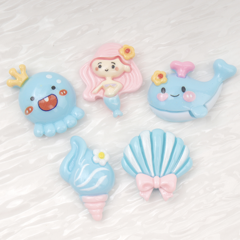 10/100Pcs Cute Blue Flat Back  - Marine Aquarium Decorations review and price