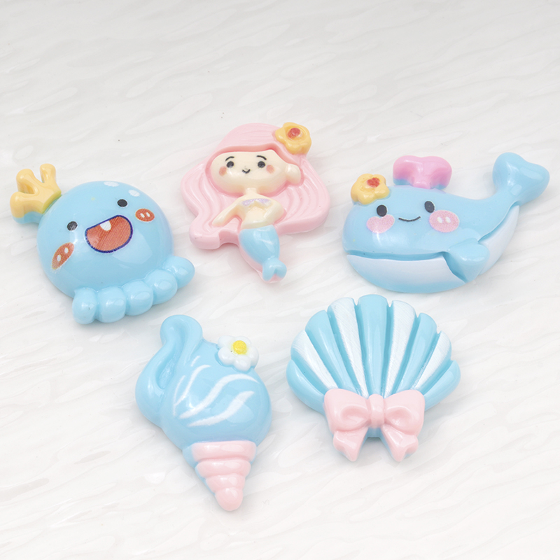10/100Pcs Cute Blue Flat Back  - Marine Aquarium Decorations review and price