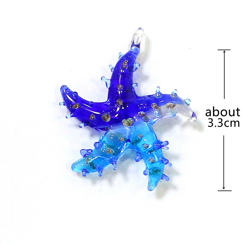 Mini Glass Starfish Pendant Co - Aquarium Marine Color review and price