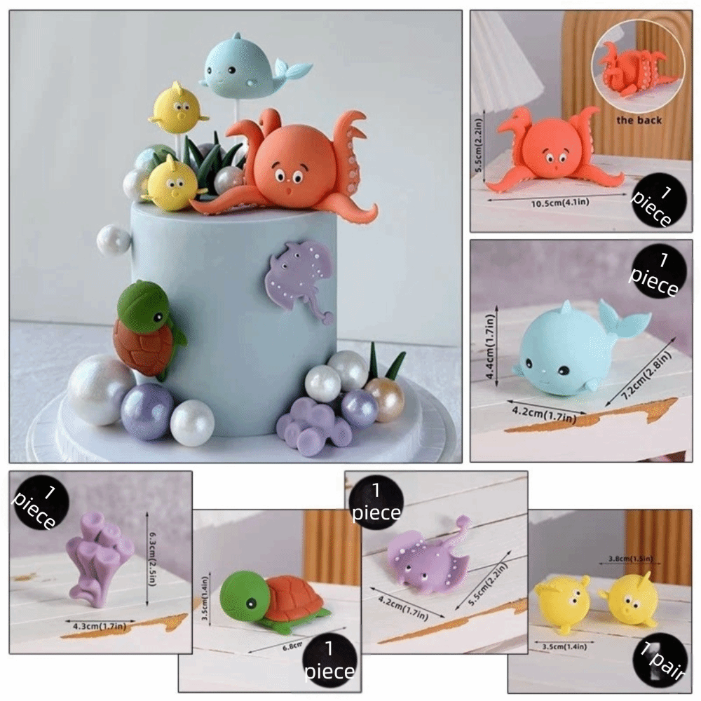 Creative PVC Cake Topper Fish  - Marine Aquarium Decorations review and price