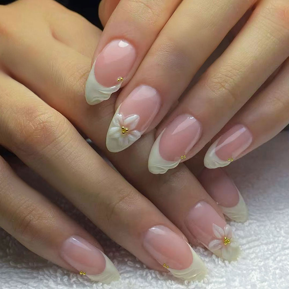 24pcs Almond 3d gel nails Whal - Marine Aquarium Decorations review and price