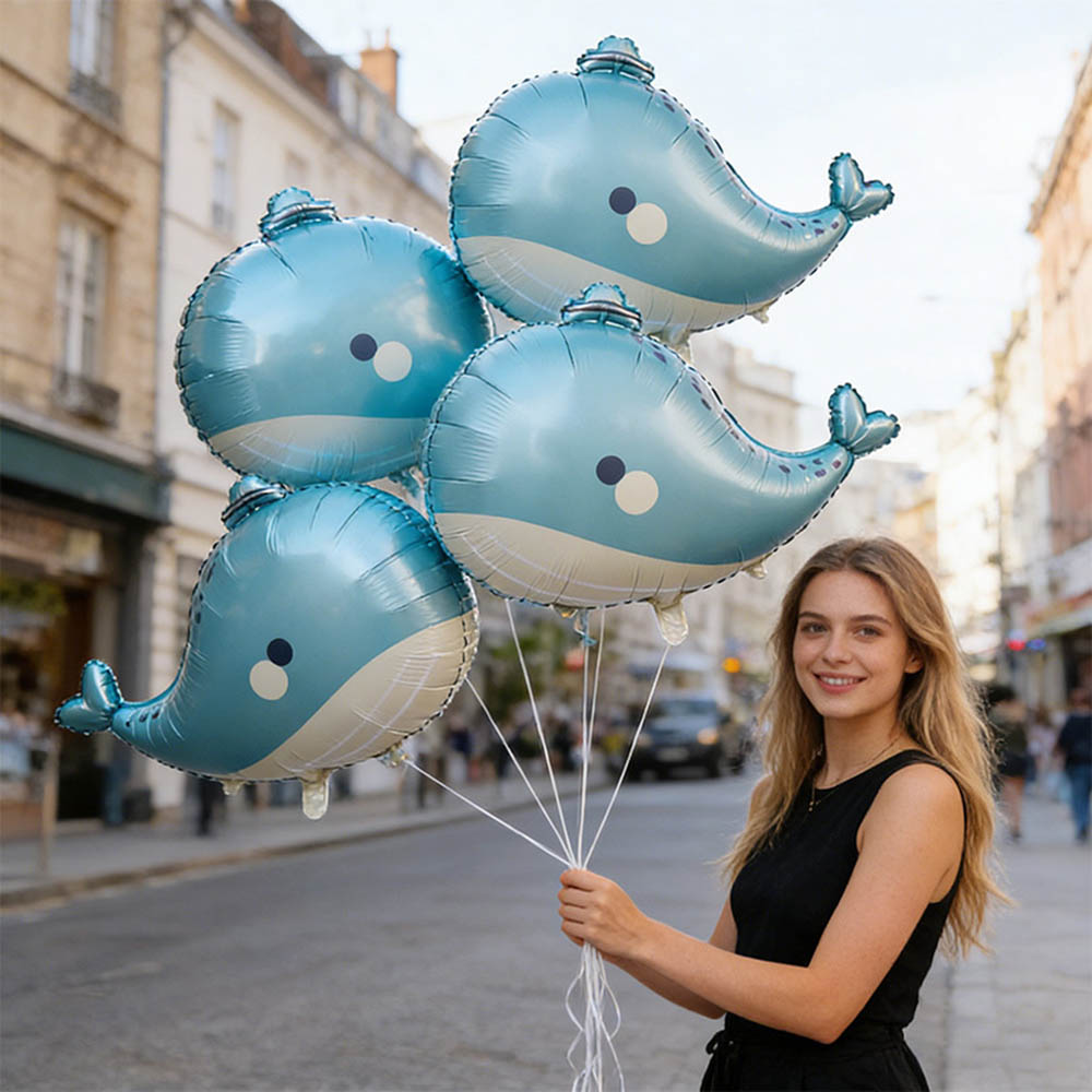 5pcs Cartoon Whale Foil Balloo - Marine Aquarium Decorations review and price