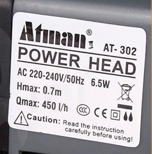 Atman AT-302 Small Submerge Pu - Aquarium Marine Color review and price